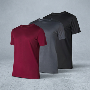 Men's Black Short Sleeve Quick Dry Anti-Wrinkle Breathable Knitted <b>100</b>% <b>Polyester</b> 180g T-<b>Shirt</b> Regular Fit O-Neck Casual - Product Image 2
