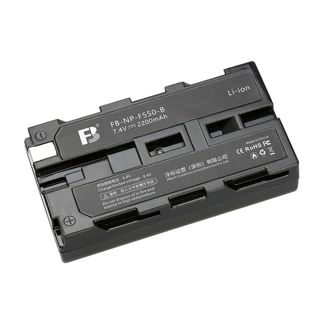 FB NP-F550-B 2200mAh Lithium Battery for Fill Light/Monitor Cold and Heat Resistance Rechargeable Battery for LED Camera Light