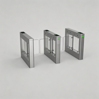 Barrière de tourniquet d'oscillation de porte d'aileron porte de Passage piétonnier de contrôle d'accès de reconnaissance de visage de carte de RFID