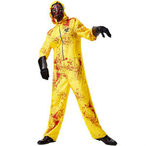 Adultos personalizado Halloween Cosplay <span class=keywords><strong>Zombie</strong></span> <span class=keywords><strong>disfraz</strong></span> para hombres amarillo miedo Doomsday Bloody <span class=keywords><strong>Zombie</strong></span> mono - Product Image 2