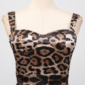 King Mcgreen Star Leopard Print Dress Sexy and Bold Girl Halter Top <span class=keywords><strong>de</strong></span> cintura alta Vestido largo ajustado Vestido <span class=keywords><strong>de</strong></span> fiesta <span class=keywords><strong>de</strong></span> <span class=keywords><strong>noche</strong></span> - Product Image 5