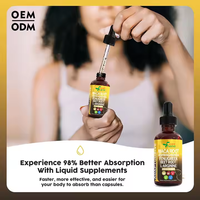 Extrait liquide de Maca et d'Ashwagandha en gouttes, marque privée OEM, complément liquide oral pour adultes, soins de santé