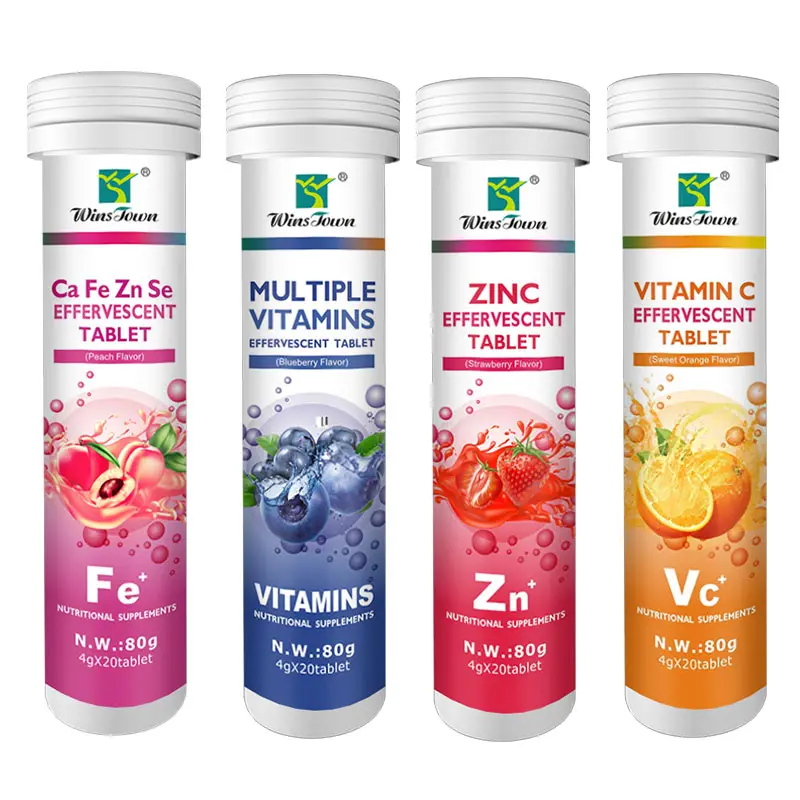Energiesupplement Private Label Vc Tablet Meerdere Fruitsmaken Elektrolyt Drank Mix Vitaminen Bruistabletten Voor Drank
