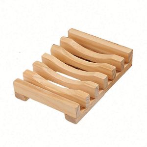 Jabonera Rectangular de Bambú Natural Ecológica Clásica de Dos Piezas, Estuche de Madera para Jabón para Ducha - Product Image 3