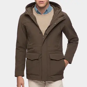 Мужское теплое пальто с капюшоном, Зимняя парка, куртка, парка