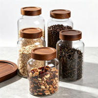 Grand pot de conservation en verre hermétique de qualité alimentaire pour ranger les fruits secs, les noix, les pâtes, les graines de tournesol, les céréales