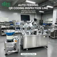 Machine de ligne de production intégrée automatique pour l'emballage, avec capuchon combiné aluminium-caoutchouc, codage laser double, contrôle visuel et traçabilité