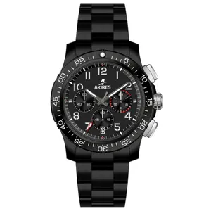 Yeni paslanmaz çelik geri japonya hareketi Moonswatch erkek saatler fiyat 20ATM safir özel Logo kuvars kol saati