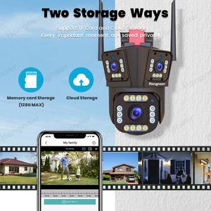 Đầy đủ màu sắc HD tầm nhìn ban đêm đẩy báo động 3 ống kính nhà thông minh ngoài trời cctv IP PTZ không dây video giám sát Wifi <span class=keywords><strong>Camera</strong></span> An Ninh - Product Image 6