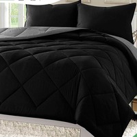 Parure de lit de luxe personnalisée pour adulte, housse de couette en coton, garnissage en polyester, ensemble de couette unie de couleur unie pour lit Queen Size, vente en gros