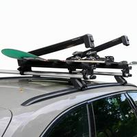 Support de toit robuste verrouillable pour skis et snowboards – Porte-ski antivol en alliage d'aluminium, installation rapide sans perçage pour SUV et voitures