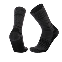 Chaussettes en laine mérinos unisexes pour les jeunes, la randonnée et le ski d'hiver, respirantes, chaudes et logo sur le bas pour les activités de plein air