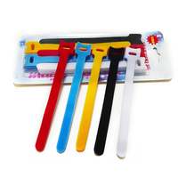 Double attache de câble latérale colorée de crochet et de boucle dos aux attaches de câble fixables arrières avec le logo imprimé