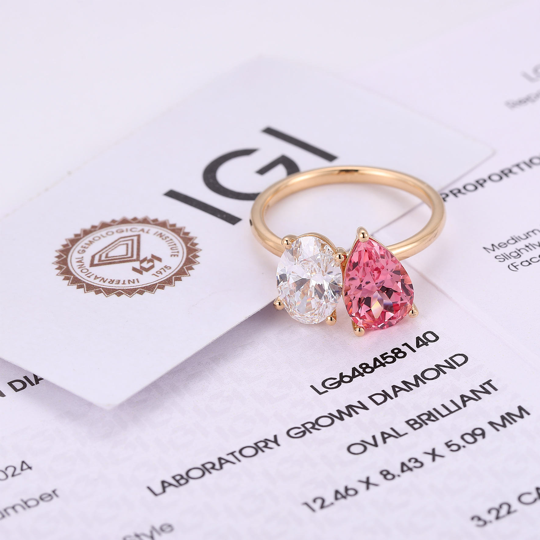 18k gold lab diamond