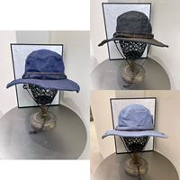 Chapeau Bob en Jean à Large Bord Yihaoyi pour Hommes et Femmes, avec Sangle de Menton Réglable, Protection Anti-UV, Chapeau de Soleil Style Cowboy pour la Randonnée et le Camping