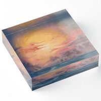 MY Acrylic Personnaliser Carré Debout Bloc Acrylique Solide Votre Poids Papier Transparent dans le Bureau ou le Bureau