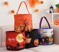 Nouveau Panier d'Halloween 2026 Sac Citrouille Lumineux Sac à Bonbons Portable pour Enfants Seau à Main pour la Fête des Morts Accessoires Décoratifs