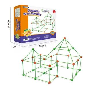 Haute qualité bricolage assemblé tente Creative Construction Fort jouet ensemble à la main Construction château Insertion jouet pour les enfants - Product Image 3
