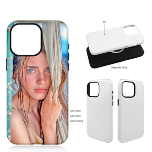 TuoLi <strong>Factory</strong> Wholesale 3D <strong>Sublimation</strong> Blank Fast Charging Magnetic 2 in 1 Double Layer Mobile Cell Phone Case Cover - Product Image 2