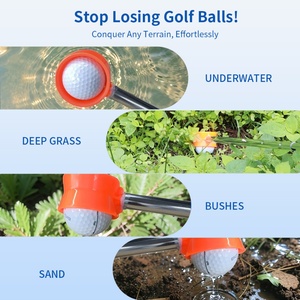 Wholesale Windproof Straight Manual Golf Ball Picker <b>Umbrella</b> for Rainy Golf Course and Club Protection - Product Image 3