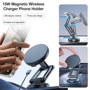 Smonama 15 Wát không dây sạc Magnetic xe người giữ điện thoại với 360 Xoay & điều chỉnh chiều cao cho & <span class=keywords><strong>Android</strong></span> - Product Image 2