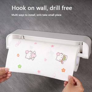 Porte-serviettes en papier de cuisine de style français, durable, sans perçage, magnétique, stable, robuste, ABS, chargement facile pour le réfrigérateur, le mur, sous l'<span class=keywords><strong>armoire</strong></span> - Product Image 2