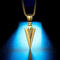 Collier vintage en forme de flèche, pendentif, accessoires de bijoux à la mode pour hommes