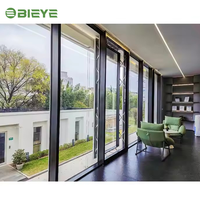 Fenêtre coulissante parallèle moderne en alliage d'aluminium, étanche et isolée, du sol au plafond, pour villa, chambre et usage commercial