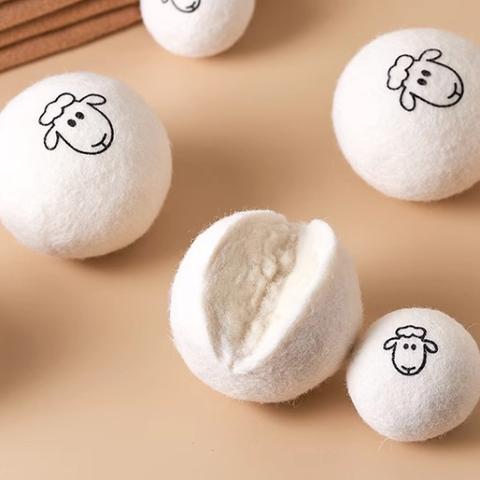 2025 New Zealand Wool Dryer Balls 100% Handmade Organic Natural Fabric Softener Reusable and Wholesome XL Model