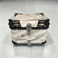 Boîte de rangement pour moto en alliage d'aluminium robuste, étanche, avec serrure personnalisée pour les voyages en plein air
