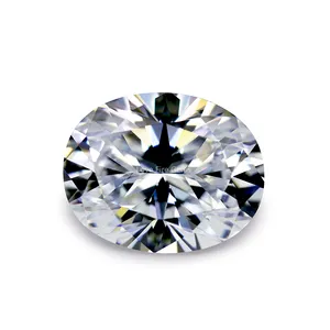 In stock all sizes loose cz gemstone synthetic zircon stone oval cut 5a grade white cubic zirconia