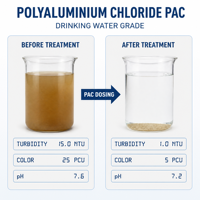 Traitement de l'eau des hôpitaux, coagulant en chlorure de polyaluminium PAC
