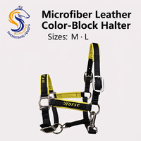 Harnais de cheval en cuir synthétique microfibre durable, réglable et rembourré, équipement d'équitation pour l'entraînement et la conduite des chevaux