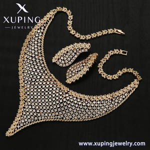 Set <span class=keywords><strong>421</strong></span> Xuping pendientes personalizados, collares con el estilo de elegante brasileño lujo novia boda collar conjunto joyería - Product Image 6