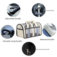 Sac à dos de voyage souple et tendance pour chat et chien avec fermeture éclair, sacoche bandoulière portable et respirante pour animaux de compagnie