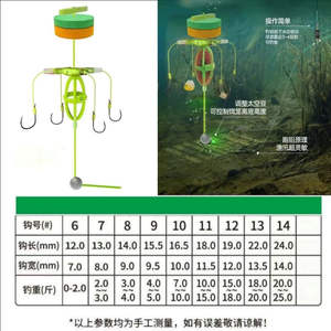 Nuevo anzuelo de pesca de agua dulce para carpa plateada y carpa de cabeza grande, tipo Flip Top, con disco anti-enredos, 50mm de largo, 25mm de ancho, anzuelo cuadrado para cebo - Product Image 5