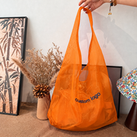 Sac en organza personnalisé en gros, réutilisable, grande capacité, pour les courses et le quotidien