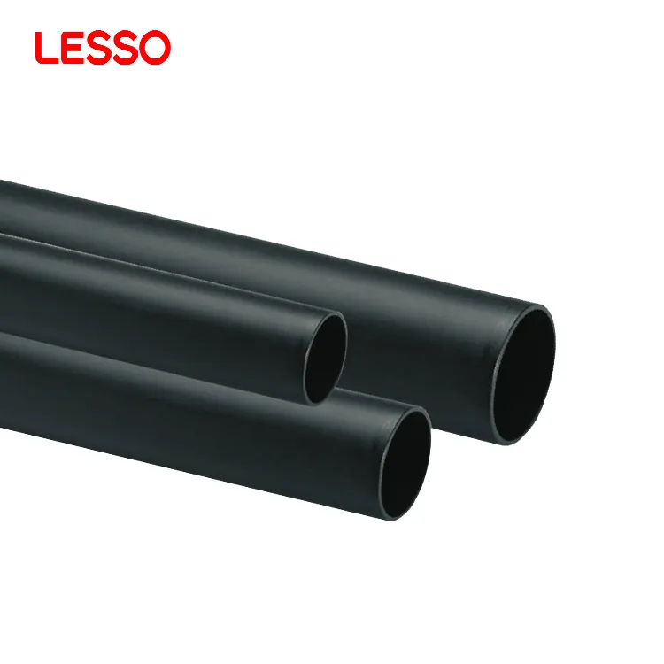 LESSO personalizzabile anti-corrosione tubo di scarico in plastica nera hdpe tubo di drenaggio stesso pavimento