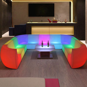 Sofás de esquina de club nocturno comercial Hookah para exteriores, bar, salón, sillas brillantes, muebles Fauteuil, sala de estar, sofá luminoso - Product Image 5