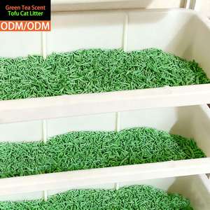 <span class=keywords><strong>Arena</strong></span> para Gatos de Té Verde, Absorbente, de Fácil Recogida, Libre de Polvo, de Alta Aglutinación, Venta al por Mayor de Fábrica, OEM ODM - Product Image 1