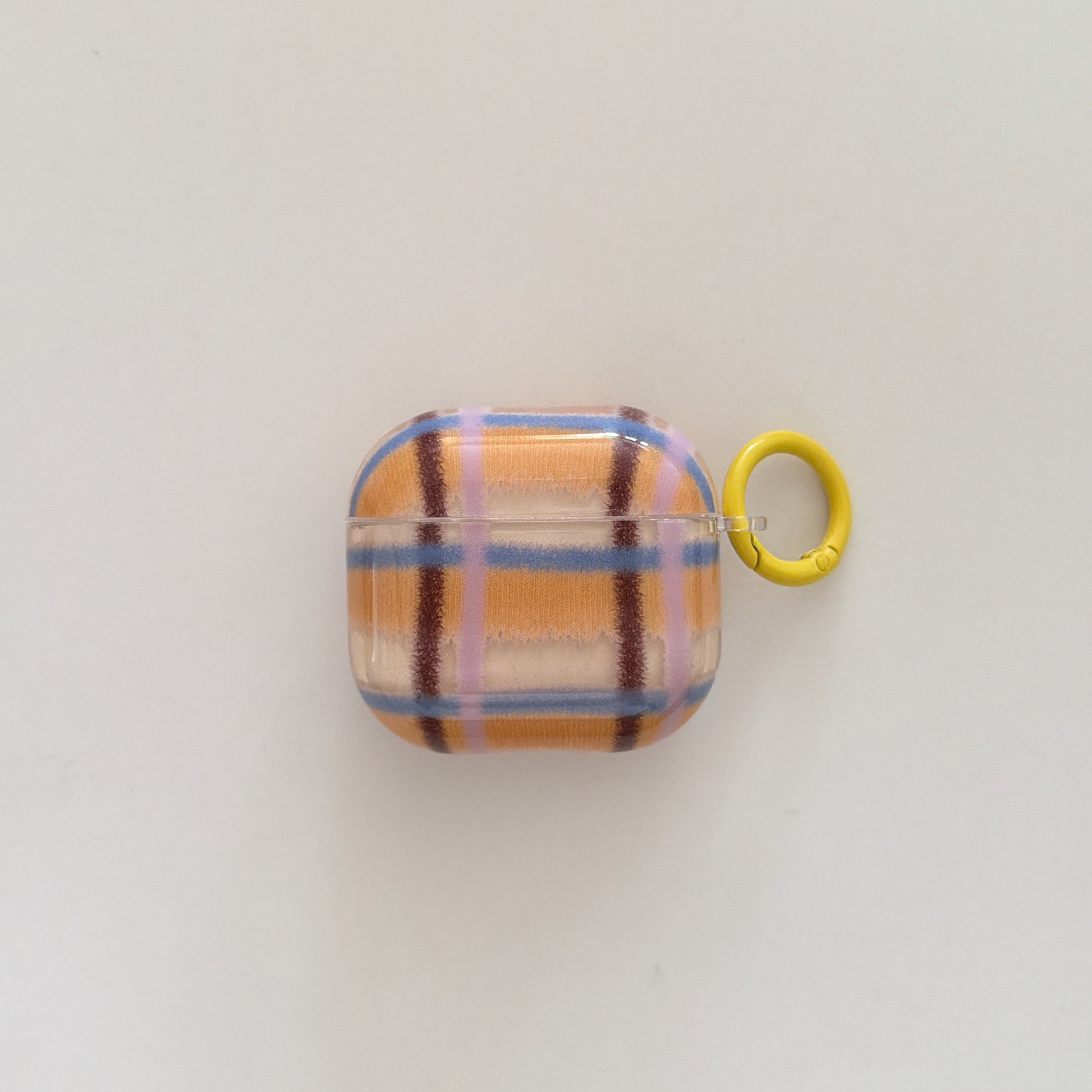 Blue and yellow plaid, yellow ring