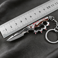 Accessoire pour figurines d'action Delta Force HawkOps, mini couteau porte-clés Creed en alliage de zinc léger de 9 cm