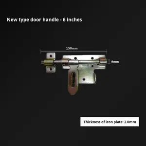 Perno de Puerta Antirrobo de Hierro Galvanizado Reforzado y Moderno de Fabricante Original, con Pestillo Engrosado y Estilo de Pestillo Ampliado Opcional - Product Image 2