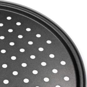 Molde para Pizza Antiadherente de Acero al Carbono de 11'' con Diseño Perforado, Bandeja Plana para Hornear Pizza, Accesorios de Cocina - Product Image 2