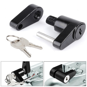 Verrou de remorque en alliage de zinc CZC noir, connecteur universel pour attelage de camion avec clés pour la sécurité de la remorque - Product Image 3
