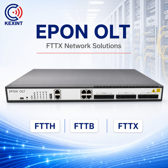 KEXINT Fiber Optic Factory Wholesale Price High Quality EPON OLT  FTTH 8 Port