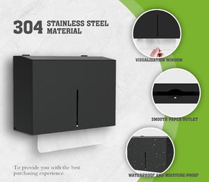 Distributeur de serviettes en papier mural FANDA, moderne, en acier, écologique - Product Image 4