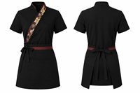 Uniforme de restaurant japonais pour serveuse, 65% polyester 35% coton, style kimono, robe tablier respirante, logo personnalisé OEM ODM