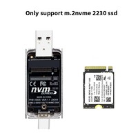 M.2 NVME SSD kotak Hard Disk ponsel kecepatan tinggi Solid State JMS583 kontrol utama USB TYPE-C Cover magnetis kepala ganda