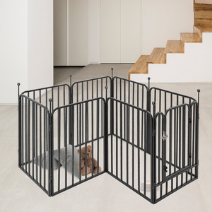 Honden Hek Voor De Tuin, 8/16 Panelen 24/32/40 Hoogte X 32 Inch Breedte, <span class=keywords><strong>Puppy</strong></span> Box Voor Kleine Middelgrote Hond Draagbare Hondenbox - Product Image 3